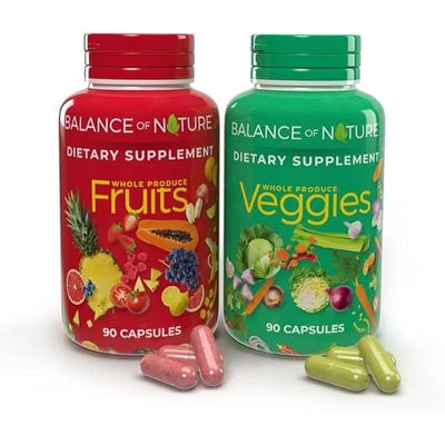 Balance of Nature Fruits &amp; Veggies Whole Food Supplement – 180 Capsules