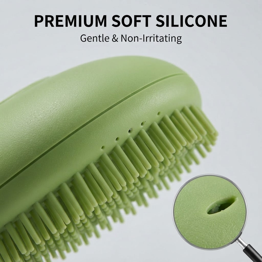 Steam Cat Brush Self-Cleaning Grooming Comb for Cats & Dogs, USB Rechargeable Massage & Hair Removal Tool