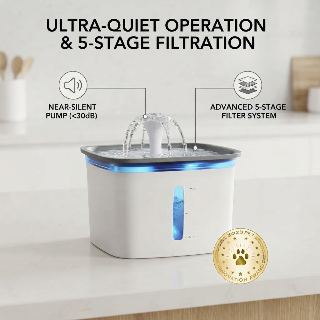 Buy Pet Water Fountain Online for Cats & Dogs, 5-Stage Filter Automatic Water Dispenser