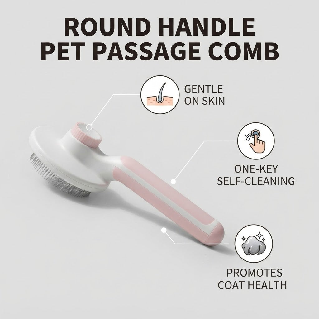 Round Handle Pet Passage Comb