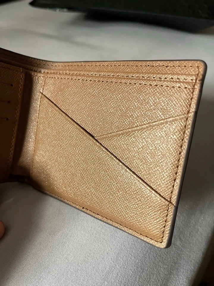 Louis Vuitton Monogram Bifold Wallet Brown for Men